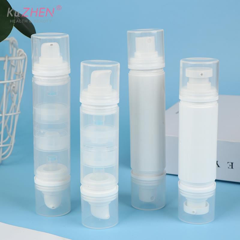 1PCS 5ml/10ml Double Headed Vacuum Press Type Spray/Lotion Packaging Bottle Refillable Makeup Cosmetics For Cream Gel Container