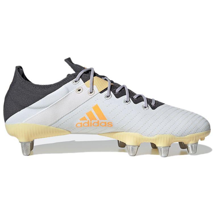 Adidas Kakari Z.0 Durable Non-Slip Professional Low-Top Rugby Shoes Unisex Shoes White Black Yellow FU8159