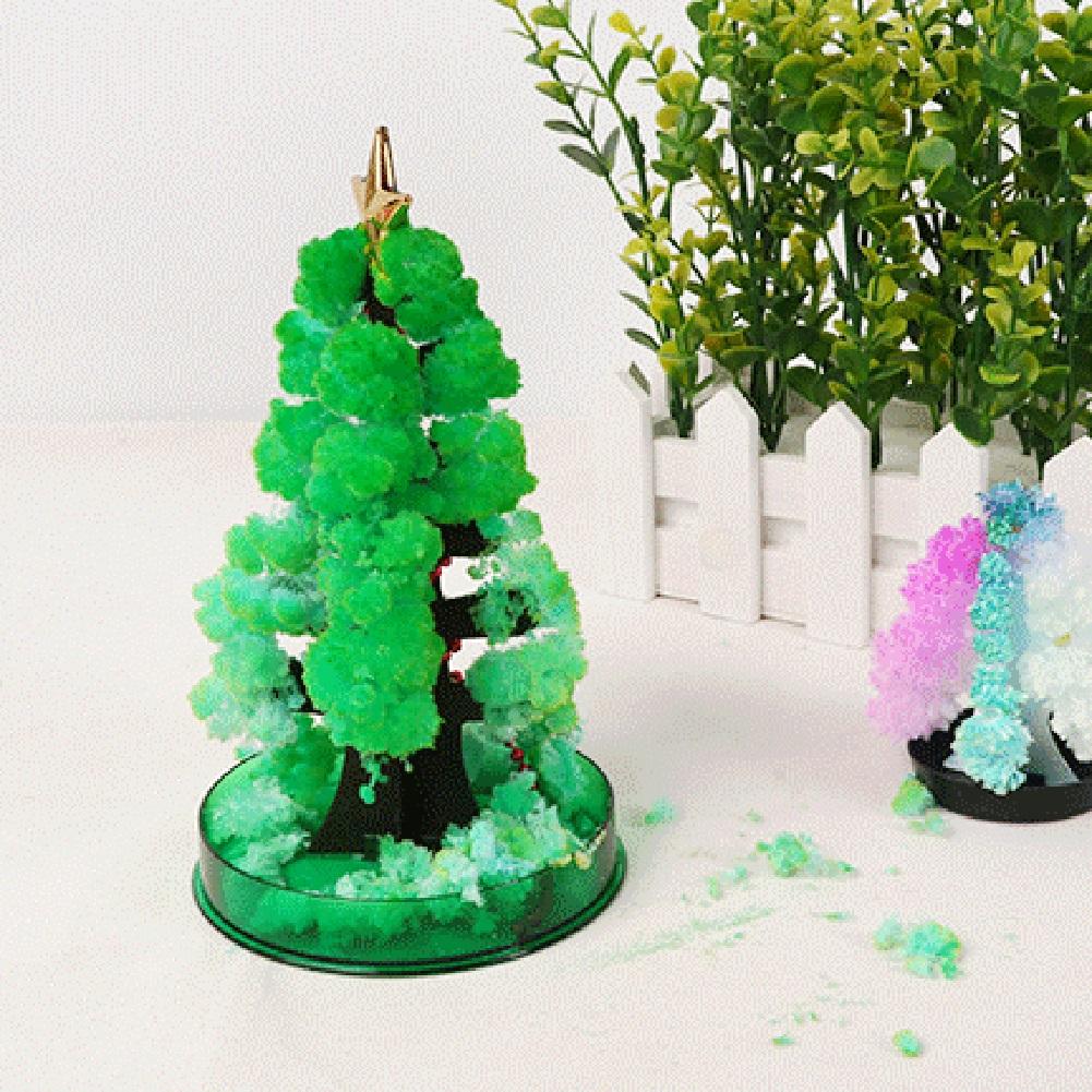 Mini pom de Crăciun magic, decor educativ, magic, crește, cristal, pom de Crăciun, noutate DIY, cadou distractiv de Crăciun pentru adulți și copii