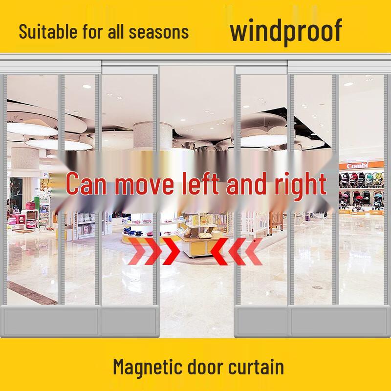 Transparent Magnetic Adhesive Door Curtain