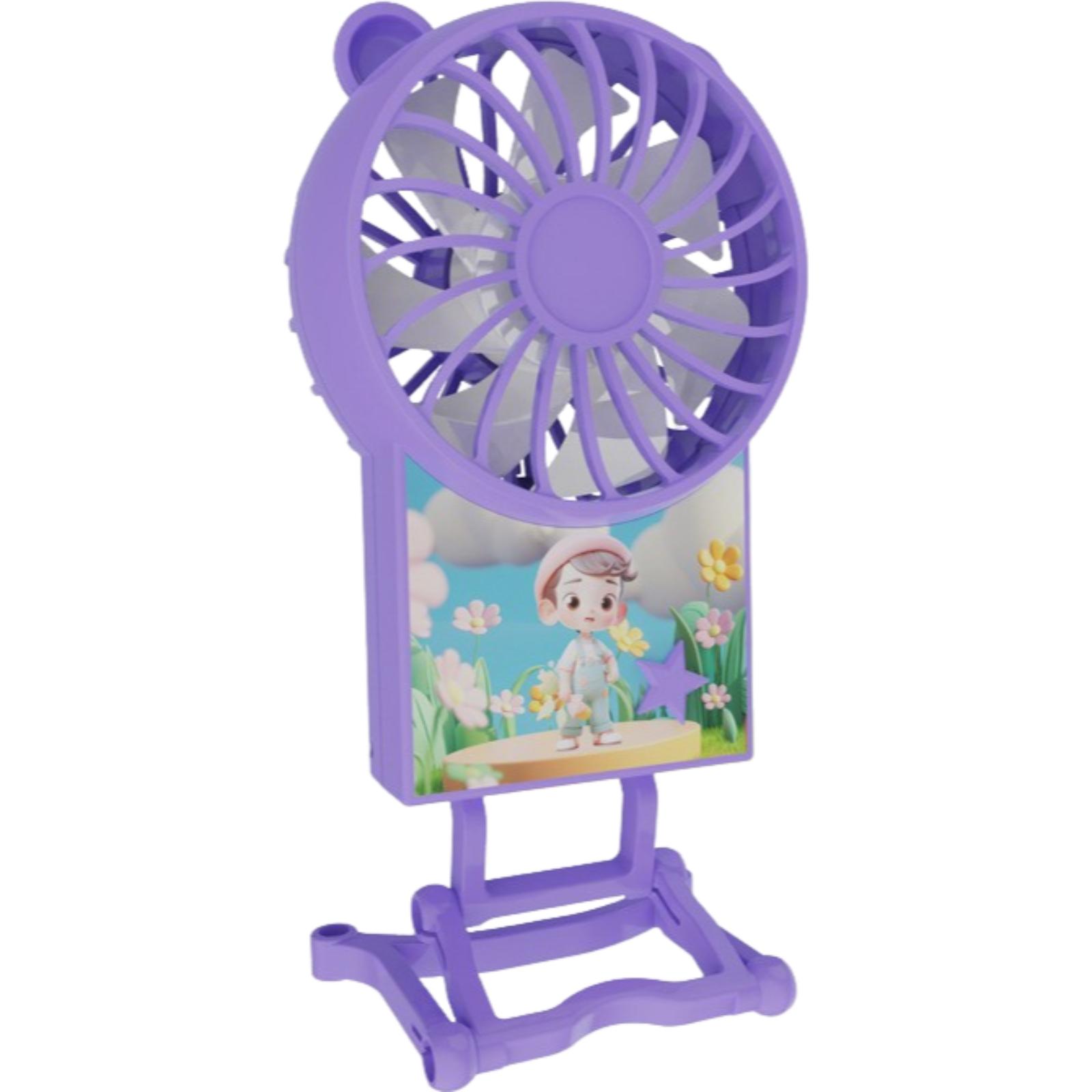 

Ручной маленький вентилятор с рисунком из мультфильма Держатель ручного вентилятора Маленький вентилятор One Size