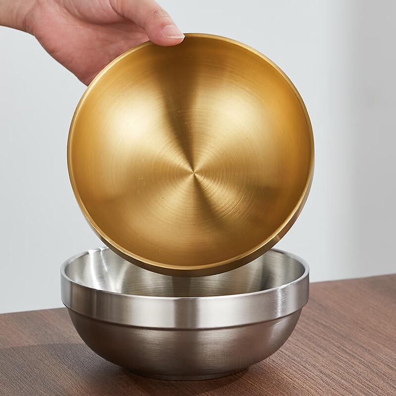 ZISIZ Korean Stainless Steel Anti-Scald Double-Layer Bowl