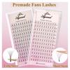 AGUUD 3D 4D 5D 6D Premade Volume Fans Short Stem Russian Volume Eyelash Extensions Soft Natural Long Stem Makeup Individual Lash