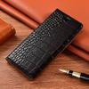 Custodia a Portafoglio in Vera Pelle con Texture Coccodrillo per Samsung Galaxy S26 Ultra S22 S23 S24 S25 Ultra Plus, Flip Cover