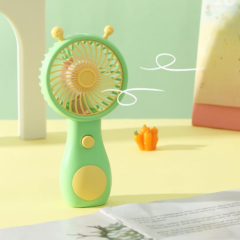 Mini Portable Fan ABS Cute Snail USB Rechargeable Quiet Small Handheld Desk Fan for Home Travel