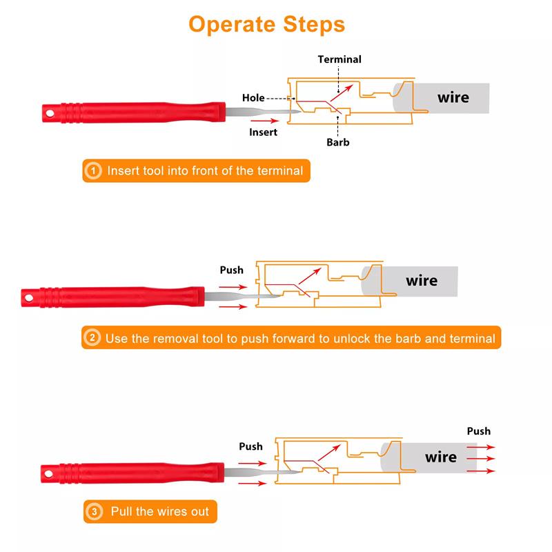 21Pcs Terminal Removal Key Tool, Terminal Pin Extractor Puller Repair Remover Key Tool For Car