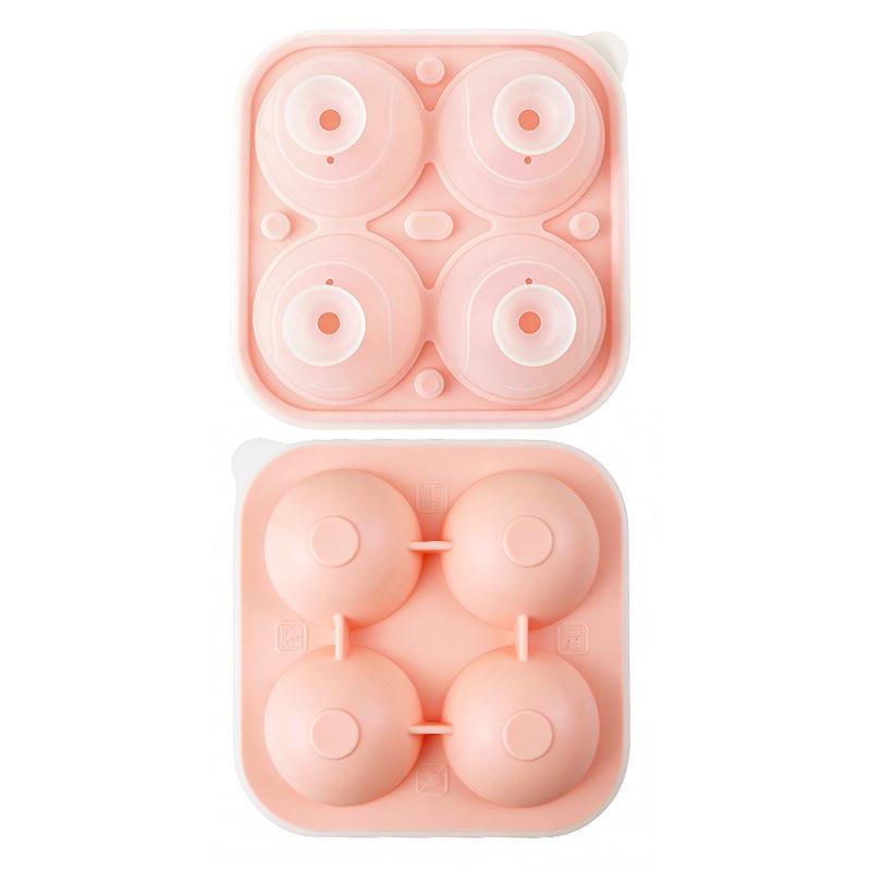 Silicone Ice Cube Tray for Hockey Puck & Tennis Ball Molds - Household Ice Cube Mold Box