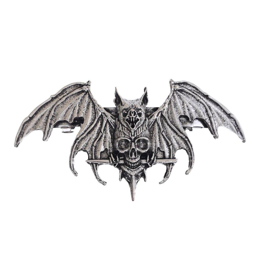 Viking Retro Gothic Bat Skull Hair Clip - Norwegian Style Party Accessory