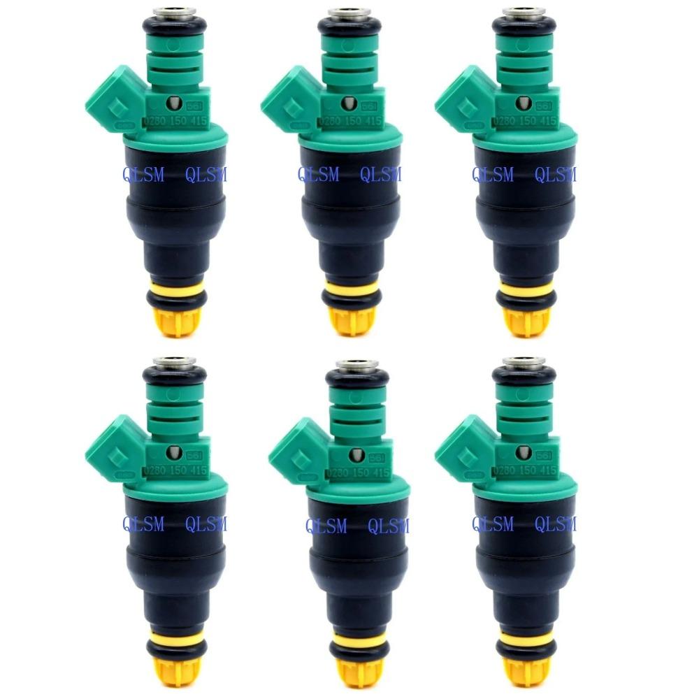 6PCS FUEL INJECTOR FOR BMW E36 E34 3 5 SERIES M50 M52 525 325 320 B20 B25 0280150415 Premium Car Accessories