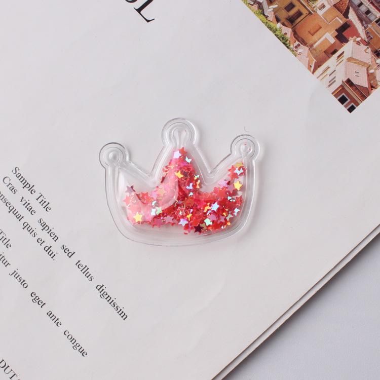 DIY PVC Glitter Crown Hair Clips and Ties for Clothing Accessories