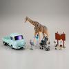 Kaiyodo ARTPLA Tourist and Giraffe Set, Unpainted and Unassembled Plastic Model Kit AP005