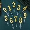 50 Gold and Silver Number Candle Cake Toppers - Individually Boxed Party Decorations