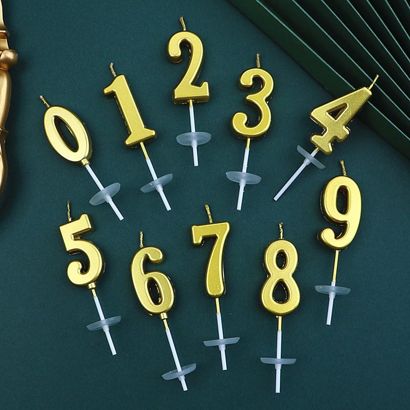 50 Gold and Silver Number Candle Cake Toppers - Individually Boxed Party Decorations
