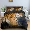 Tiger Duvet Cover Set King Size Wild Theme Bedding Set Animal Pattern Comforter Cover Animal Theme Sunset Polyester Quilt Cover