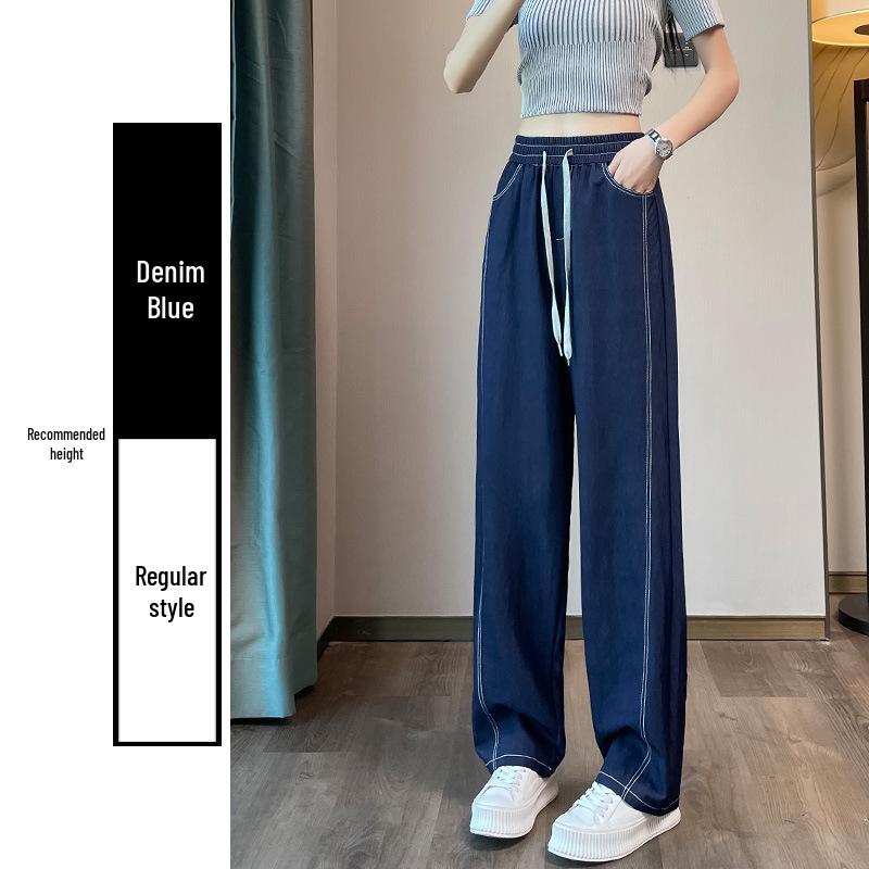 Women's Plus Size High Waist Wide Leg Denim Jeans