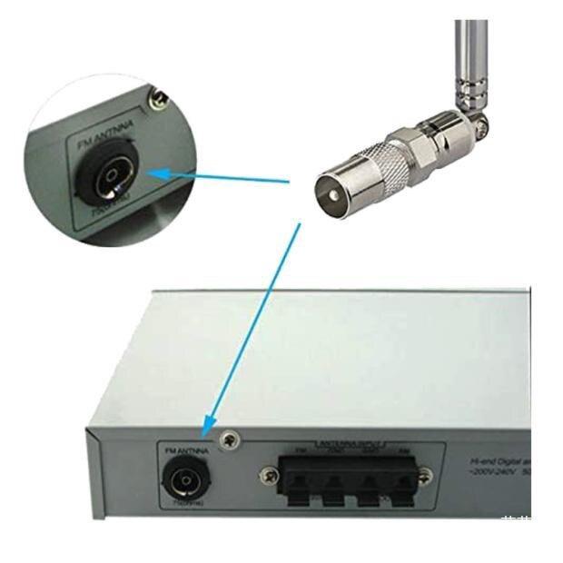 British F-Connector TV Set-top Box Cable: RF Antenna Male/Female Adapter with 3.5mm Plug