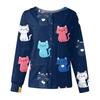 Women's Casual Fashion Long Sleeve Standing Lapel Single Breasted Cute Animal Printed  Workwear Jacket Tops
