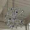 Chrome Anhänger Modernes Licht Mini Metallkugeln Wunderschöne Sputnik Kronleuchter Leuchte