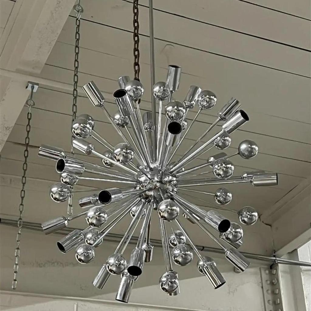 Chrome Anhänger Modernes Licht Mini Metallkugeln Wunderschöne Sputnik Kronleuchter Leuchte