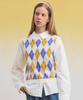 Mainbooth Fruity Argyle Knit Vest(Cream)