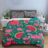 Flamingo & Watermelon Bedding Set Bedding Duvet Cover Set Duvet Cover Pillowcases  (1 * Duvet Cover 2 * Pillowcases, Without Duvet Insert)