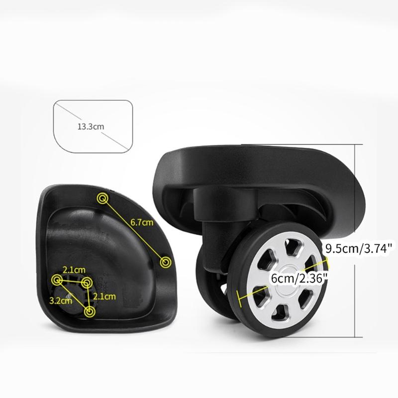 Durable Replacement Luggage Wheels Repair Your Suitcase with Smooth 360° Rotation Parts Accessories