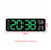 Wall-Mount/Desk Digital Clock, Time/Week/Temp/Humidity, Multi-Color LED, Brightness Adjustable LED Table Alarm Clock 12/24H