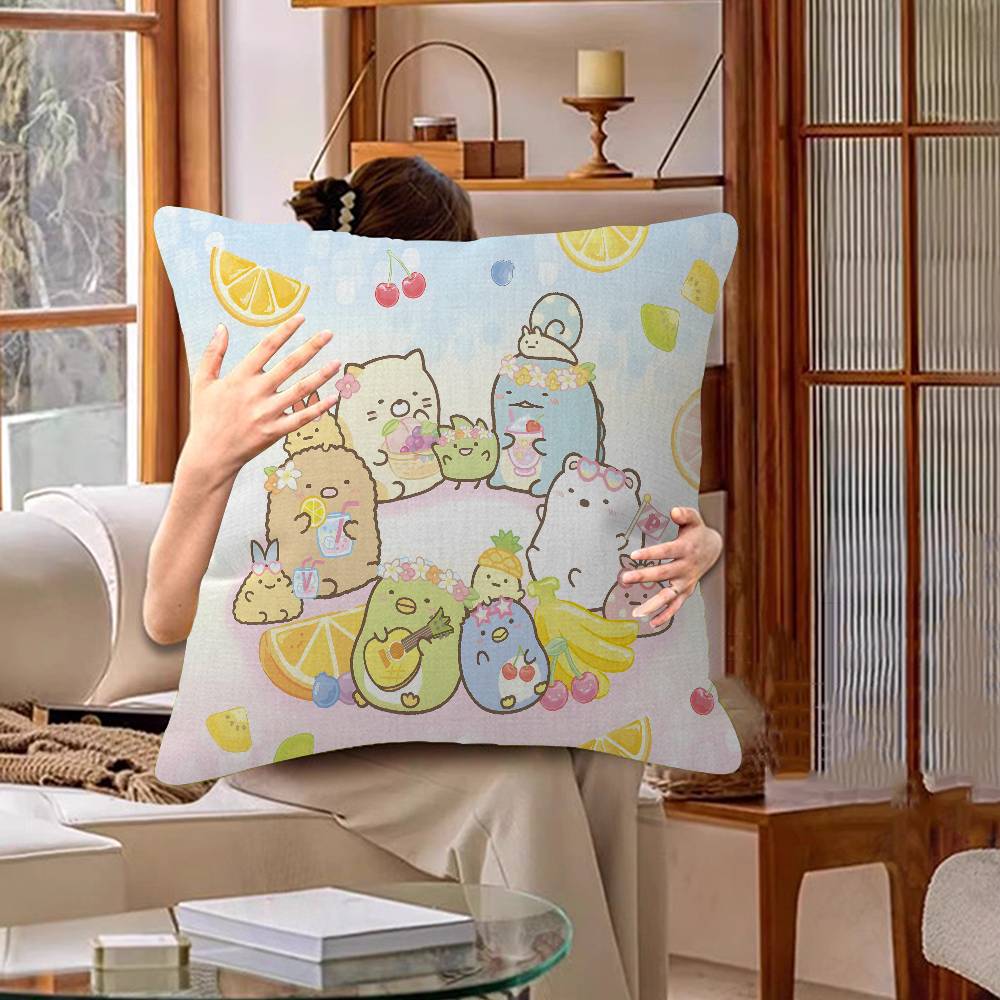 Cartoon S-Sumikko Cute G-Gurashis Pillow Cover Sofa Cushion Cover Home Room Decoration Children Gift