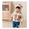 boy's and Girls' warm cotton-padded clothes winter baby girl thickened short cotton-padded hooded jacket children's autumn cute cartoon print coats