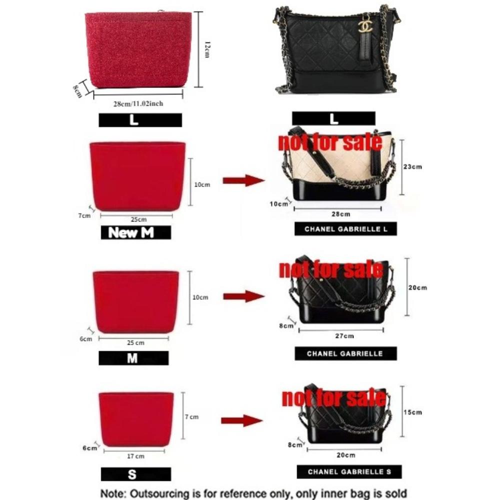 Luxury Bag Insert Felt Purse Organizer Size Inner Liner Bag With Side Zipper Portable Shaper Divider For Crossbody Shoulder Bag