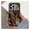 German Shepherd Dog Phone Case For Apple iPhone 15,14,13,12,11,Pro,X,XS,Max,XR,Plus,Mini Soft Black Cover