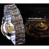 Forsining Stil Herrenmode Casual Hohl Vintage geschnitzt automatische mechanische Uhr