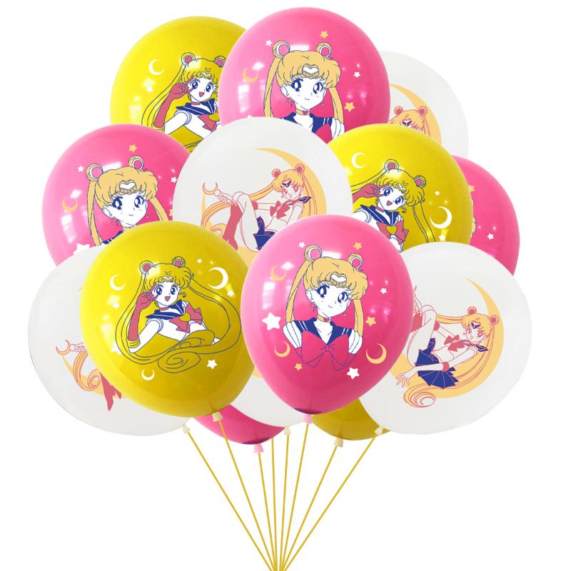 Sailor Moon Celebration Supplies Cute And Charming Balloons Banners Cake Toppers Hanging Screws Collection Children Girls Cosplay Birth Date
