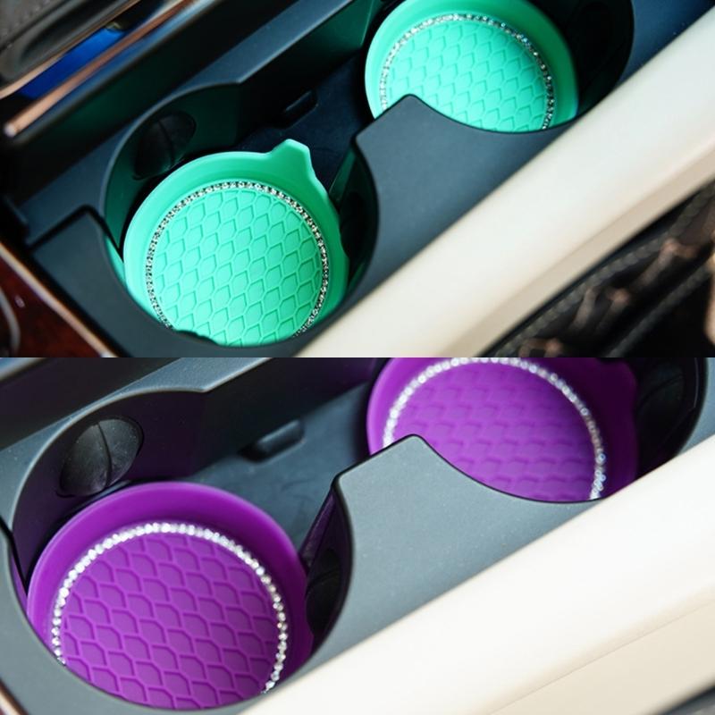 Car Cup Holder Mat Bottle Holder Insert Coasters Recessed Interior Accessory