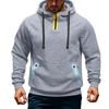 Men's Casual Loose Fit Color Block Hoodie for Fall and Winter Everyday Wear