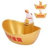 Candy Serving Bowl Candy Dish Waving Arm Fortune Cat Solar Powered Plastic Chinese Feng Shui Yuanbao Large Capacity for Shop