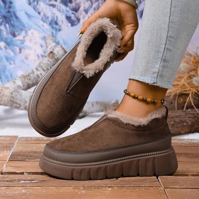 2026 Winter Neue Damen Baumwollschuhe mit Fleecefutter Warm und Bequem Dicksohlig Rutschfest Langlebig Kostenlose Damen Baumwollschuhe