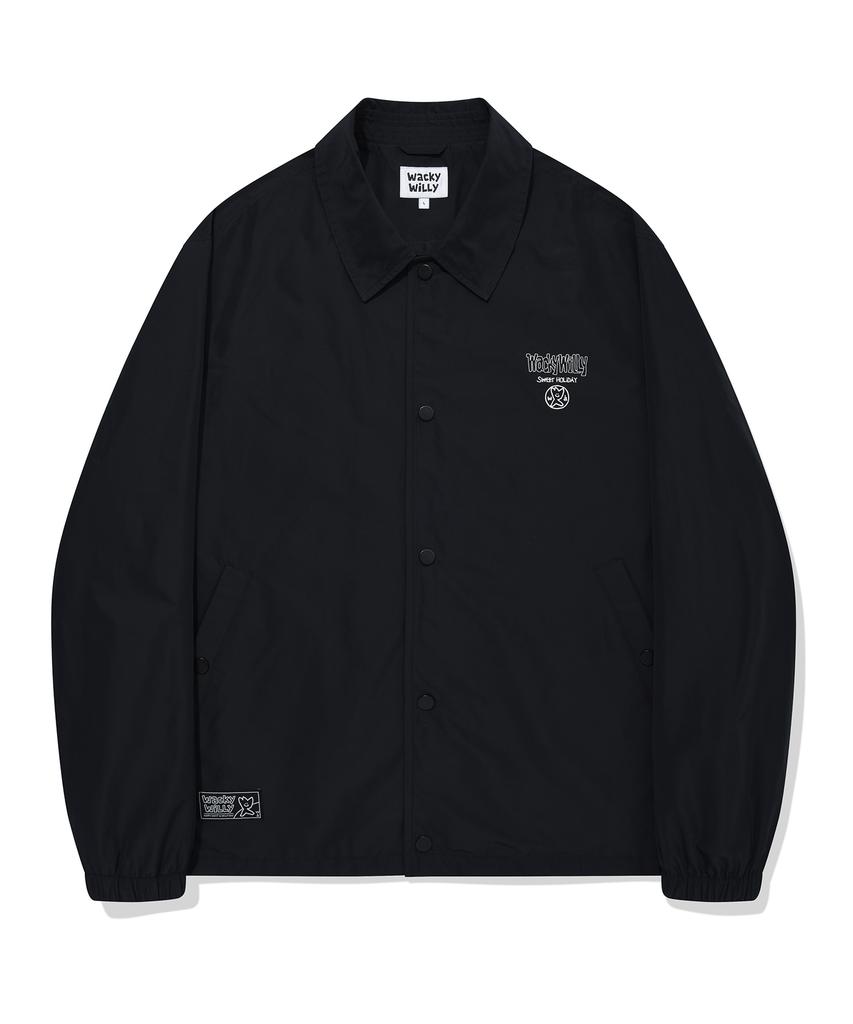 Wacky Willy Typo Coach Jacket Black