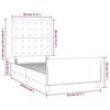 VidaXL Bed Frame with Headboard Dark Grey 80x200 Cm Fabric3125334