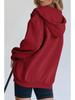 Teen Casual Zipper Hoodie with Turn-down Collar