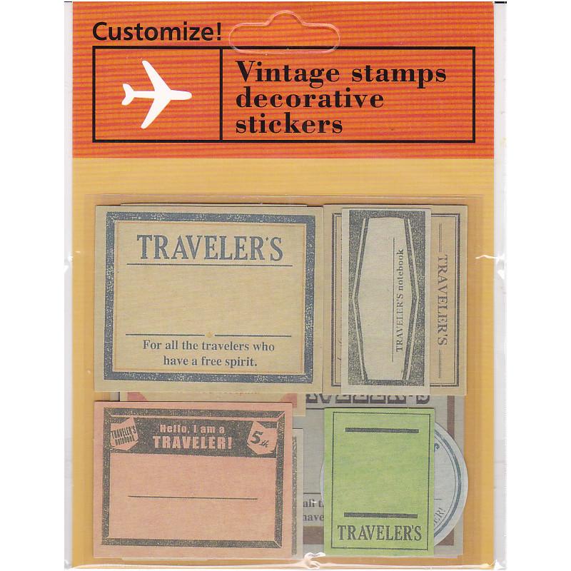 Travel Notebook Stickers Literary Retro  Notebook Decoration Stickers Photo Album Diary Label  Kawaii Wholesale  cute stationery