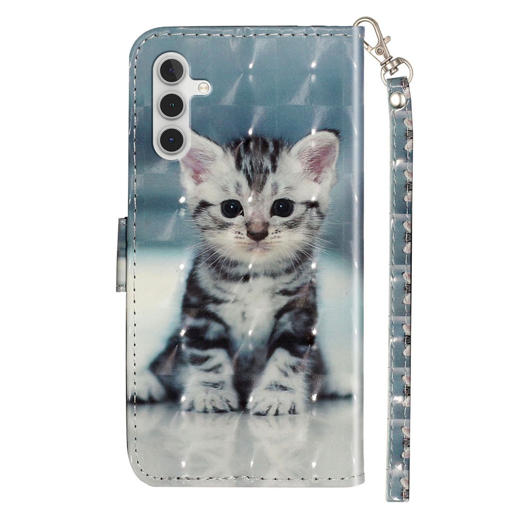 For Samsung Galaxy A05s 4G Leather Case 3D Pattern Printing Wallet Phone Cover