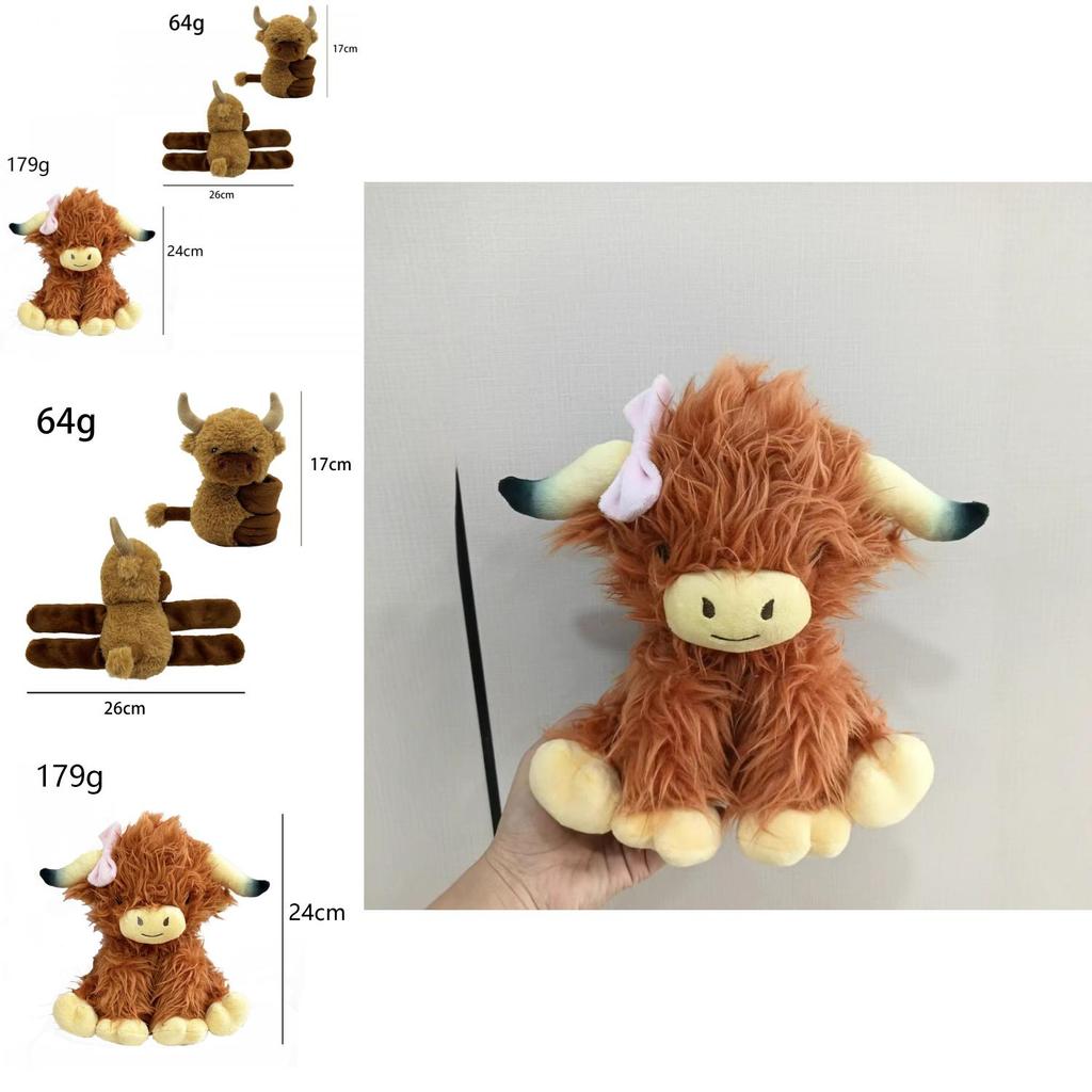 Highland Cow Soft Plush Toy With Pp Cotton For Kids And Decorative Use