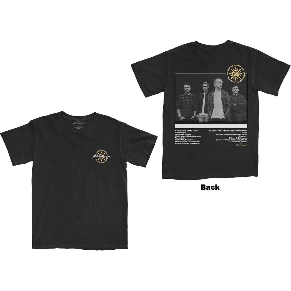 All Time Low Unisex TShirt Wake Up Sunshine Track List (Back Print) S