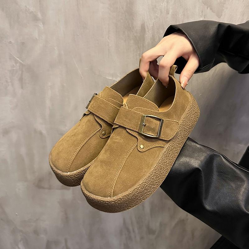 

Ретро весенне-осенний сезон, Boken новая одинарная обувь, обувь Birken, на одной педали, толстая подошва, всеохватывающая, повседневная женская универсальная 40 хаки