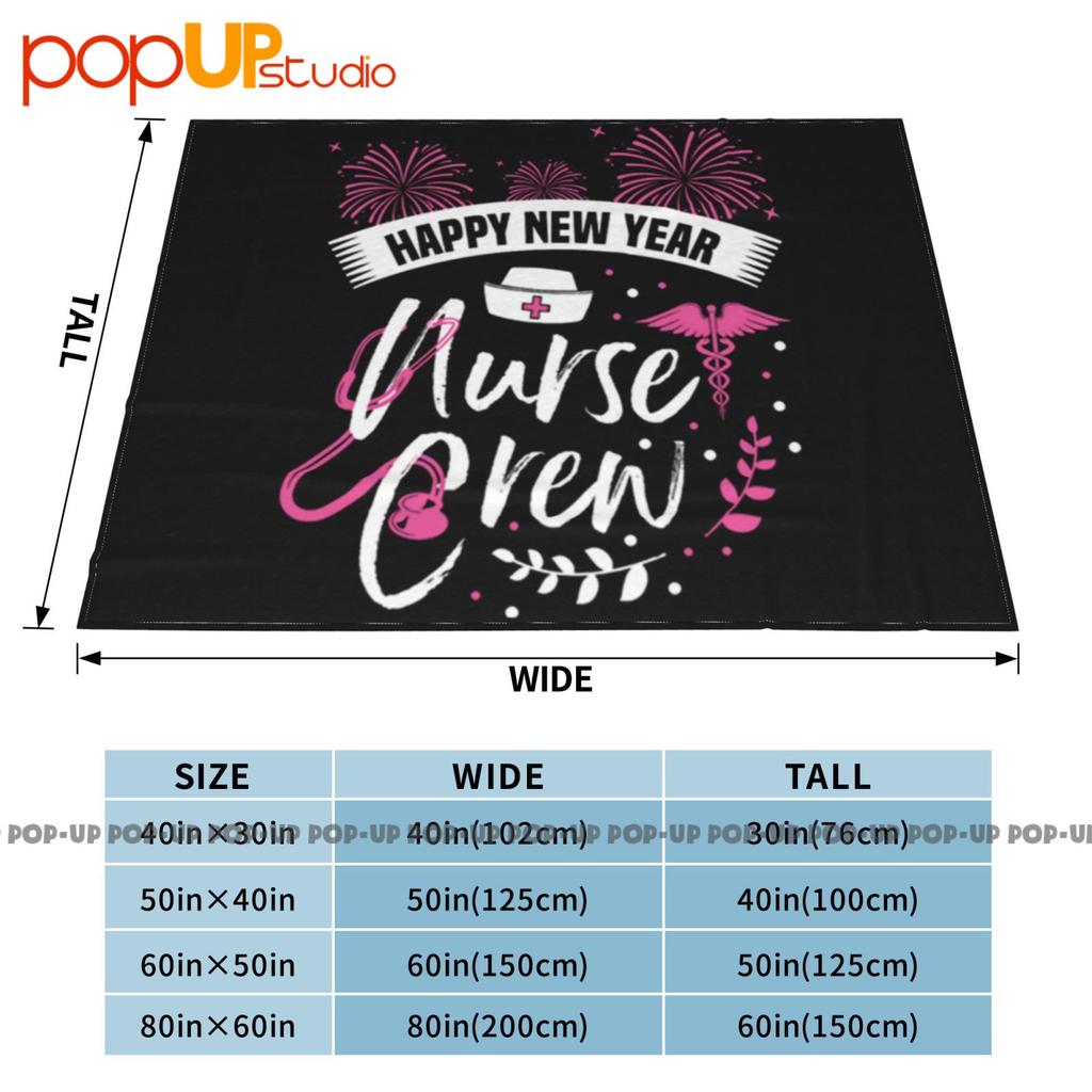 Frohes Neues Jahr Krankenschwestern-Crew Ultraweiche Decke Quilt Winter Sofaüberwurf Bettüberwürfe