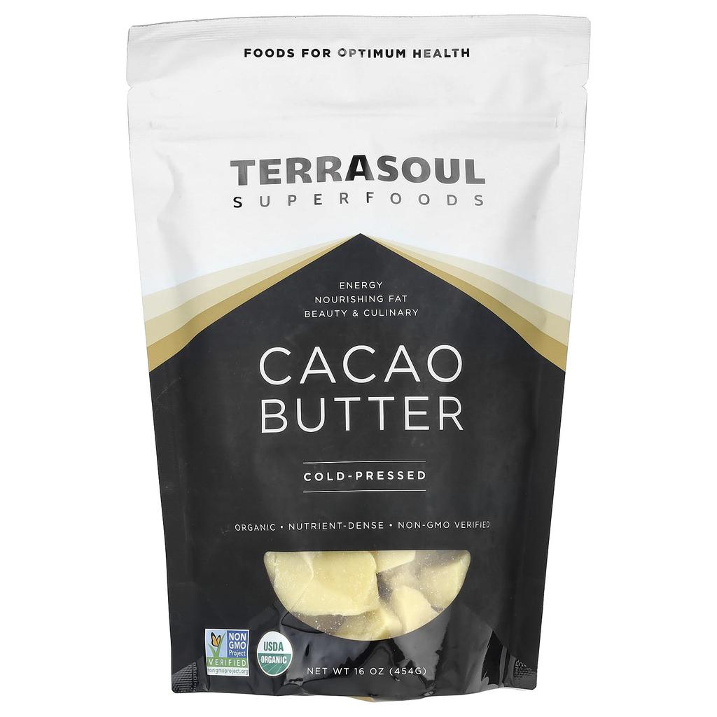 Terrasoul Superfoods, Cacao Butter, Cold Pressed, 16 oz (454 g)