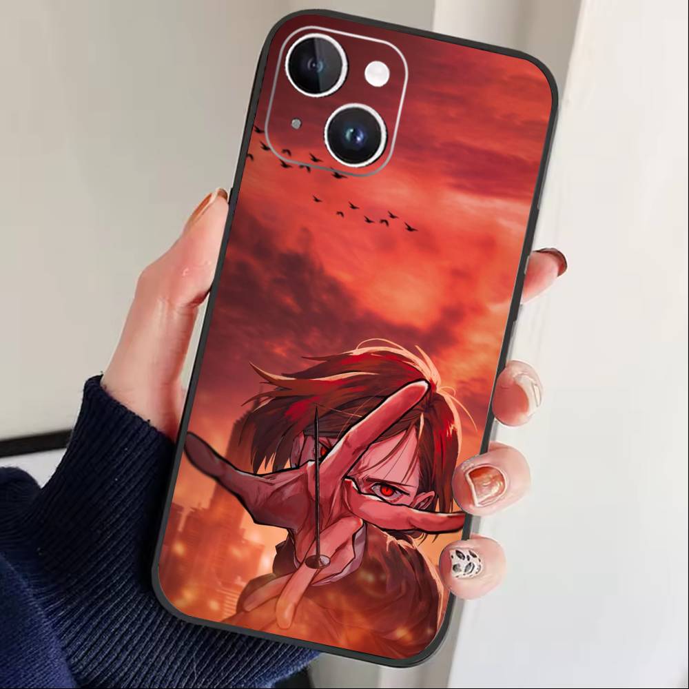 Jujut-su I-Ichiji K-Kaisen Phone Case For iPhone17,16,15,14,13,12 Plus,Max Soft Silicone Black Cover