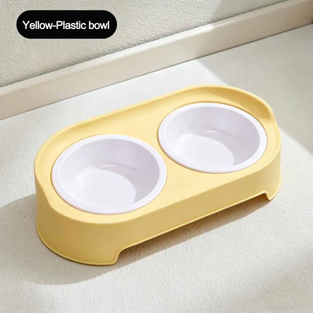 Elevated Pet Dog Cat Bowl Feeder Raised Stand with Double Stainless Steel Food Water Bowls For Small Medium Large Dogs Cats