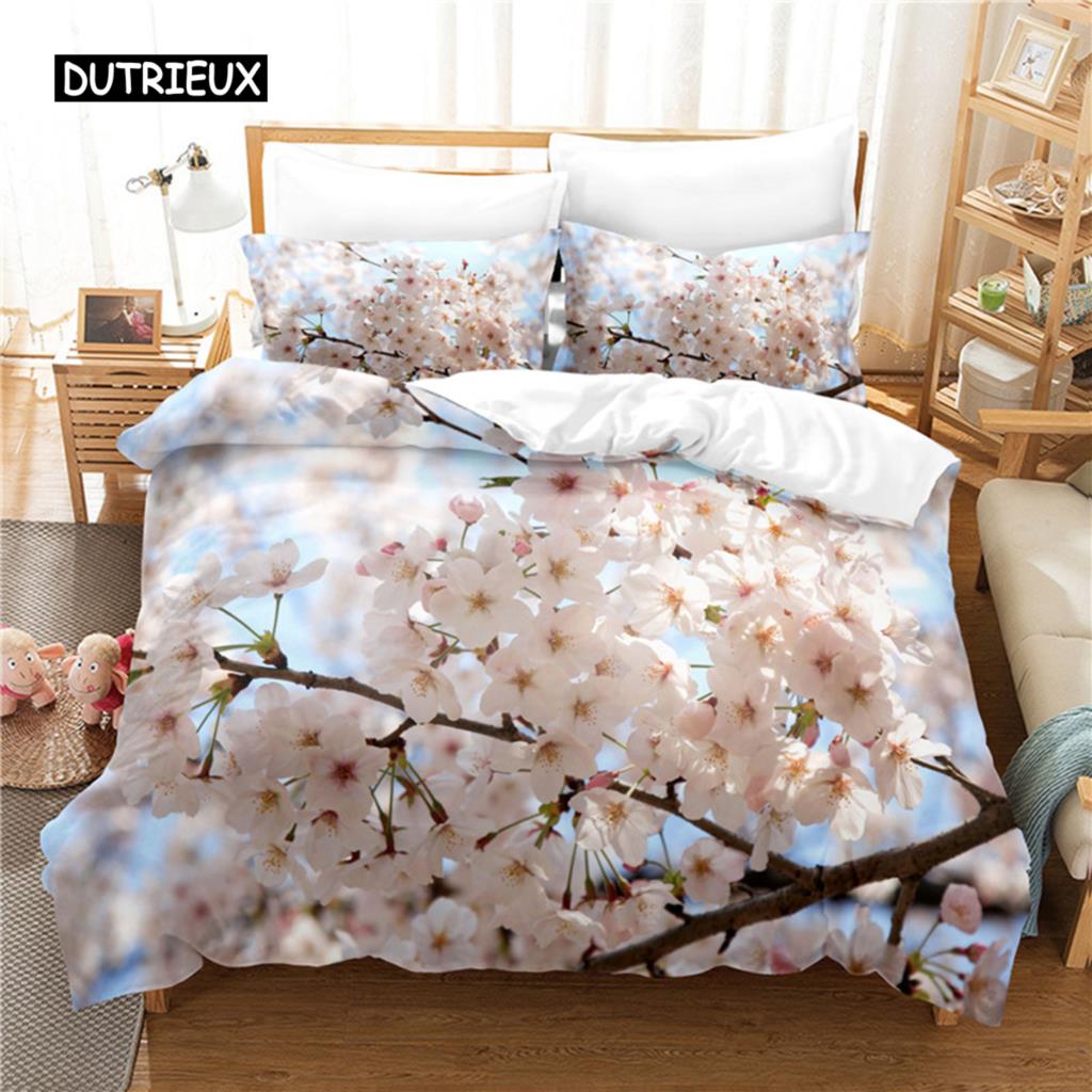 Pink Flower Bedding Collection Duvet Cover Collection 3D Bedding Digital Printing With Bed Linen Queen Size Bedding Collection Fashion Design
